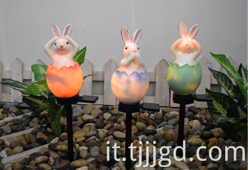 Resin Lamp Rabbit Shaped Outdoor